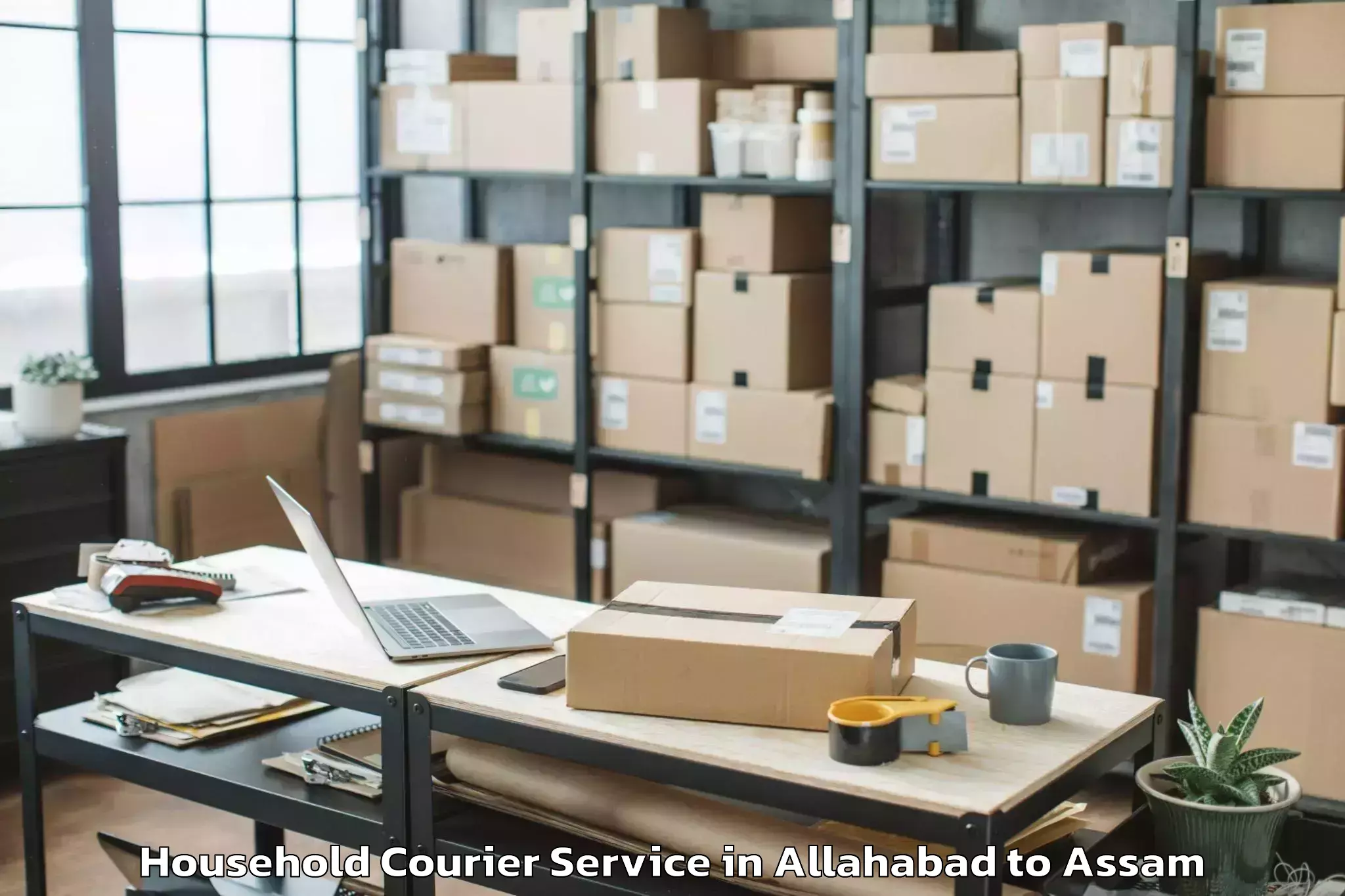 Expert Allahabad to Dergaon Household Courier